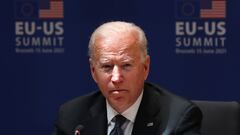 U.S. President Joe Biden attends the EU-US summit, in Brussels, Belgium June 15, 2021. REUTERS/Yves Herman