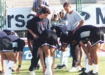 Juanma Lillo en un entrenamiento de la UDS en la 95/96.