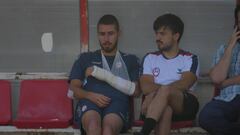 David And&uacute;jar en un entrenamiento del Rayo Majadahonda. 