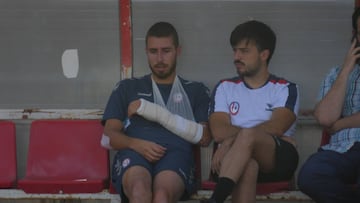 David And&uacute;jar en un entrenamiento del Rayo Majadahonda. 