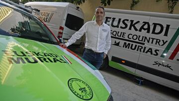 Jon Odriozola, manager deportivo del Euskadi-Murias, posa en una entrevista para As.