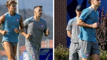 Juan ?ngel Pi?ero y Roberto Avil¨¦s, nuevos preparadores f¨ªsicos del Atl¨¦tico con Luis Pi?edo.