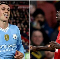 Saka y Foden, protagonistas del Manchester City - Arsenal