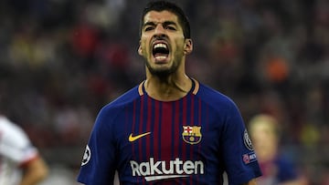 Luis Suárez, en un partido de la temporada 2017-10.