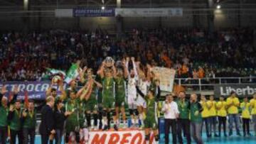 El Unicaja celebra la Copa del Rey