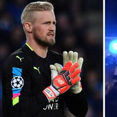Schmeichel presenció el accidente y rompió a llorar
