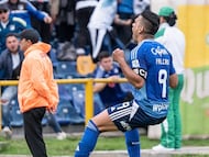 Falcao García celebra su gol ante Santa Fe