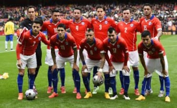 La formación de Chile ante Brasil.