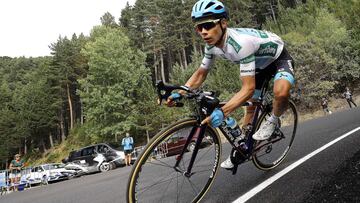 El ciclista colombiano Miguel &Aacute;ngel L&oacute;pez del equipo Astana fue tercero en la Vuelta a Espa&ntilde;a 2018, por detr&aacute;s del brit&aacute;nico Simon Yates y Enric Mas