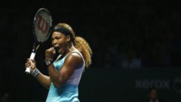 Serena Williams celebra su victoria.