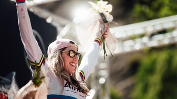 Rachel Atherton en la UCI DH World Cup en Vallnord, Andorra, prueba en la que podr&iacute;a reaparecer en 2020 tras su lesi&oacute;n, debido a la previas cancelaciones y suspensiones por el coronavirus.