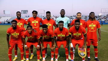 El once titular de la selecci¨®n de Ghana, en el partido amistoso ante Nicaragua