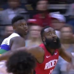 Este chico va muy en serio: Zion regala una de las jugadas del año en la cara de Harden