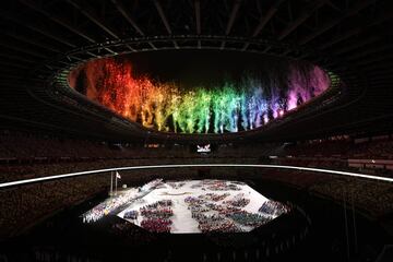 Vista general de la ceremonia inaugural de los Juegos Paralímpicos 2020. 