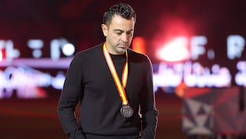 Xavi, despu¨¦s de perder la final de la Supercopa en Riad contra el Madrid.