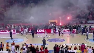 Terror en Grecia: bengalas y petardos contra Panathinaikos