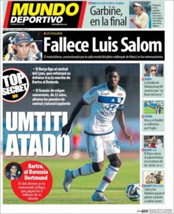 Portadas de la prensa mundial