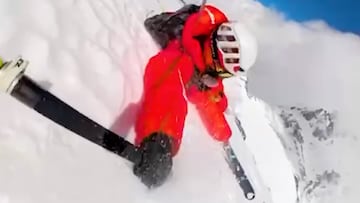 Zhang Jing esquiando en el Everest