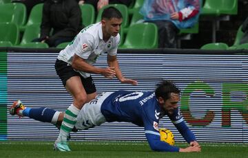 Mario García, que está apercibido, se marcó un gran segundo tiempo contra el Tenerife.