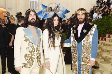 De izquierda a derecha: Alessandro Michele, Lana Del Rey y Jared Leto.