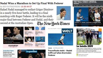 Algunas de las noticias de los diarios internacionales.