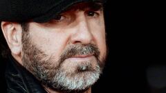 (FILES) This file photograph taken on October 19, 2015, shows former French footballer and actor Eric Cantona as he poses on the red carpet as he arrives for the screening of the movie &quot;Mad Kings&#039;&#039; during the Rome Film Festival in Rome. 
 
 Football legend Eric Cantona was a brooding artist on the field. Now he is proving that he is also one off it as a book of his drawings is published. The former Manchester United star muses on sex, death, ageing and madness in &quot;My Notebook&quot;, a collection of 100 or so sketches and observations on the absurdities of life.
  / AFP PHOTO / Tiziana FABI