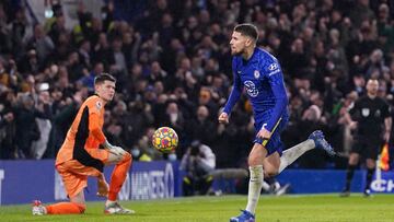 Jorginho celebra su gol en el descuento.