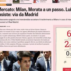 Gazzetta: "Morata está a un paso de fichar por el Milán"