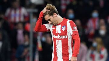 Griezmann, durante un partido con el Atl&eacute;tico.