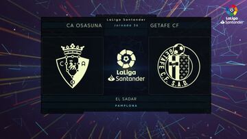 Resumen y goles del Osasuna vs. Getafe de Liga Santander