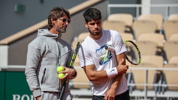 Juan Carlos Ferrero junto a Carlos Alcaraz.