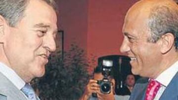 <b>CORDIALIDAD. </b>Los presidentes del Sevilla y del Betis han decidido crear un buen clima de cara al derby de mañana para evitar ningún tipo de problemas en las gradas.