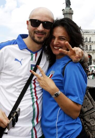 La afición italiana se prepara para enfrentarse a España