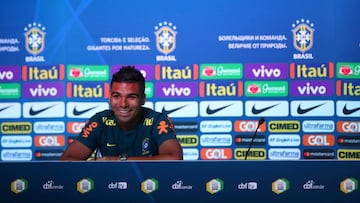 Soccer Football - World Cup - Brazil Press Conference - Brazil Training Camp, Sochi, Russia - June 29, 2018 Brazil's Casemiro during the press conference REUTERS/Hannah McKay