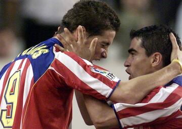 Ibagaza y Torres durante un partido con el Atlético en la temporada 2004-05