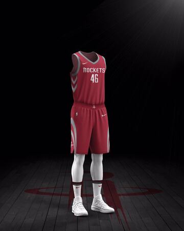 La camiseta de Houston Rocekts para la temporada 2017-18.