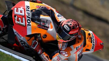 Marc Márquez en el test de Brno.