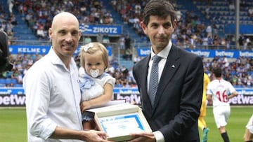 Toquero, en el homenaje de Vitoria hace una semana