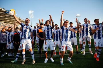 Los jugadores del Leganés celebran el ascenso a Primera División.