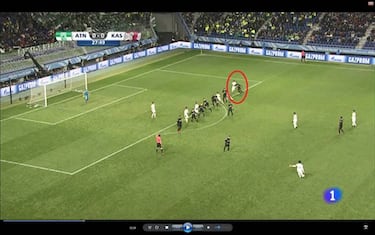 Nacional angry video referee technology decides penalty