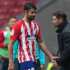 Simeone: "Diego Costa está bien expulsado, la regla es la que es"