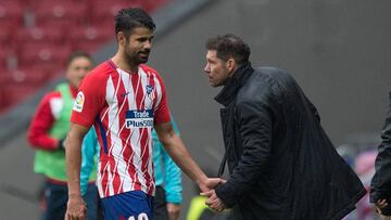 Simeone: "Diego Costa está bien expulsado, la regla es la que es"