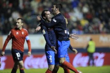El 30 de enero de 2012 anota su primer gol con el Atlético de madrid en la Liga frente al Osasuna