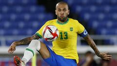 Dani Alves, en el debut de Brasil en Tokio 2020 ante Alemania.