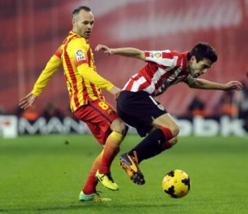 Athletic de Bilbao-Barcelona. Iniesta y Susaeta.