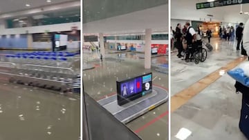 Fuertes lluvias provocaron inundaciones al interior de la terminal 2 del aeropuerto de CDMX: así lo exhibieron los pasajeros.