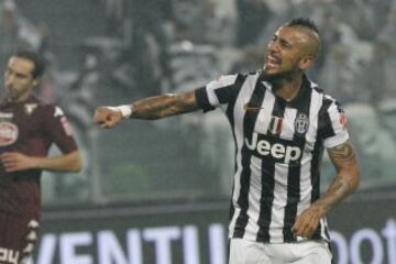 Arturo Vidal fue clave en le triunfo de Juventus, tras anotar la apertura y ceder el pase a Pirlo en el segundo gol.