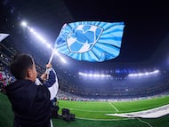 during the semi-finals first leg match between Monterrey and Toluca, as part of the Liga BBVA MX, Torneo Apertura 2025 at BBVA Bancomer Stadium, on December 03, 2025 in Monterrey, Nuevo Leon, Mexico.