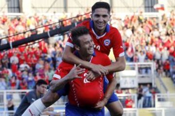 Gutierrez celebra su gol