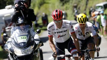 Alberto Contador y Mikel Landa, durante su escapada en la 13ª etapa del Tour de Francia.